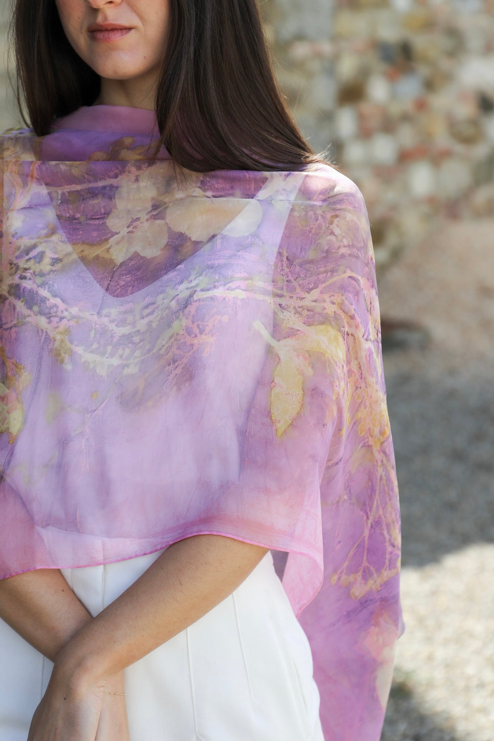 Foulard Seta Chiffon - Eco stampato