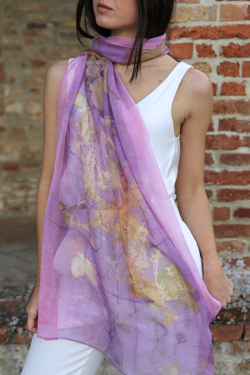Foulard Seta Chiffon - Eco stampato