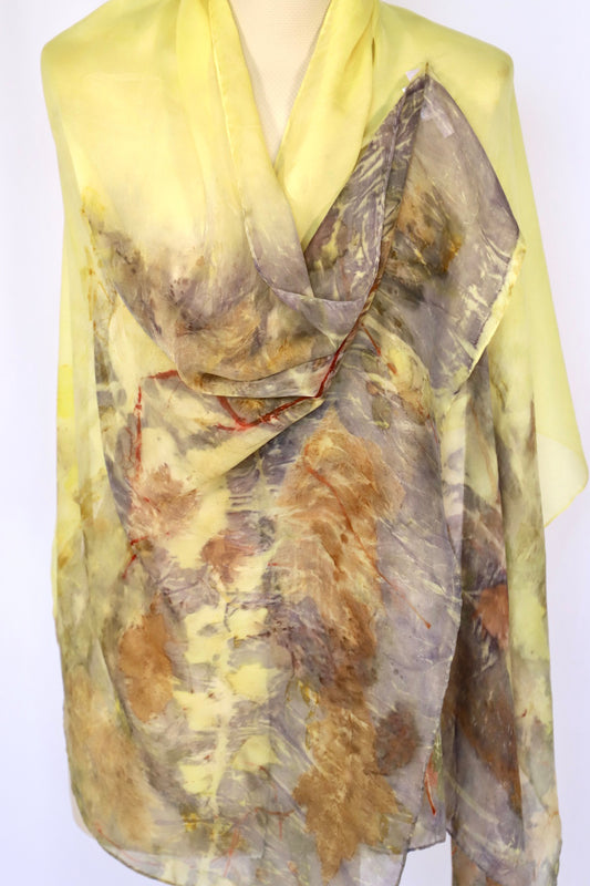 Printed eco silk scarf set