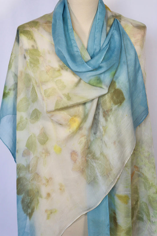 Printed eco silk scarf set