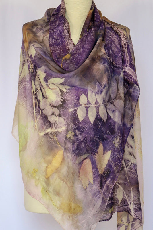 Printed eco silk scarf