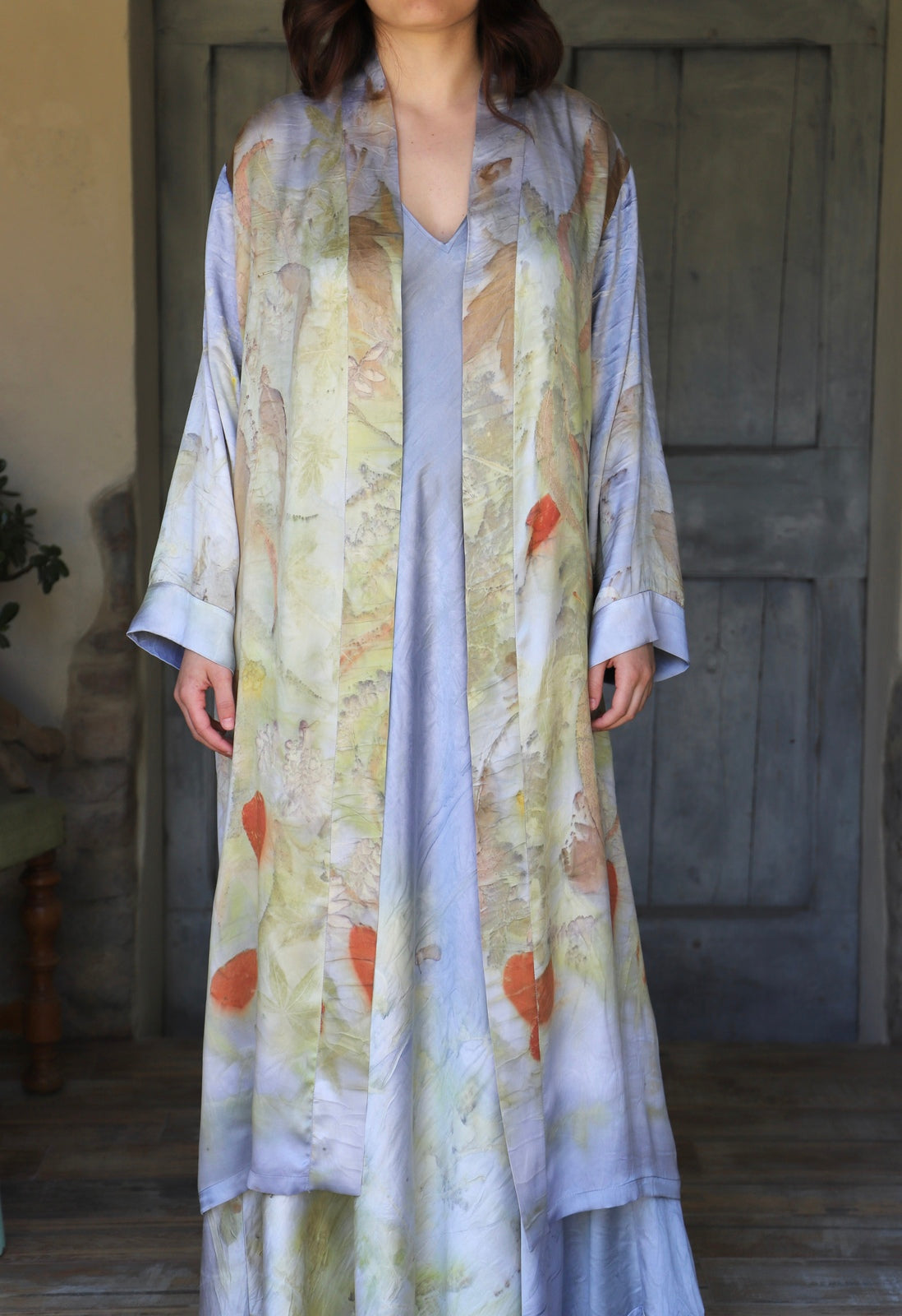 Zoe Long Eco Printed Silk Vest