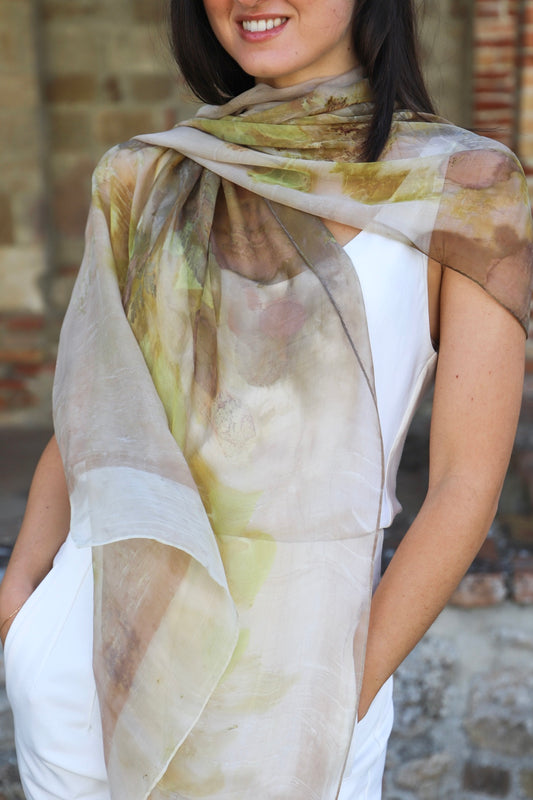 Foulard Seta Chiffon - Eco stampato