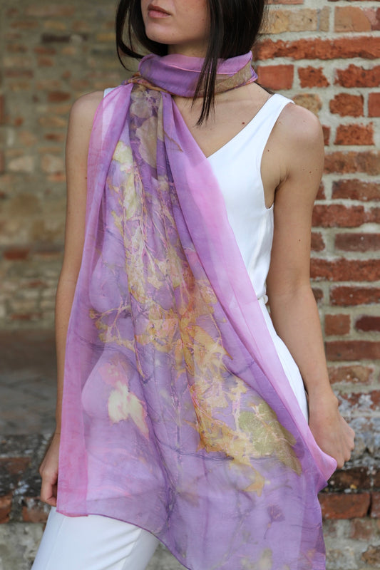 Foulard Seta Chiffon - Eco stampato