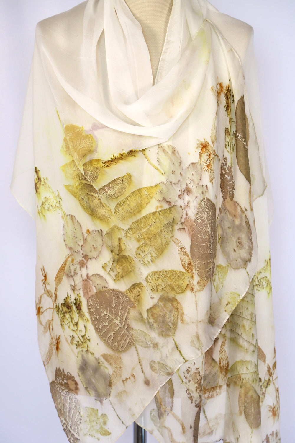 Printed eco silk scarf set