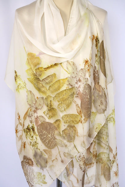 Printed eco silk scarf set