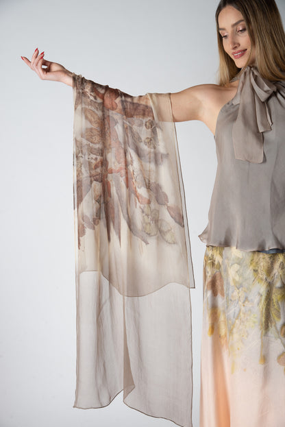 Foulard Seta Chiffon - Eco stampato