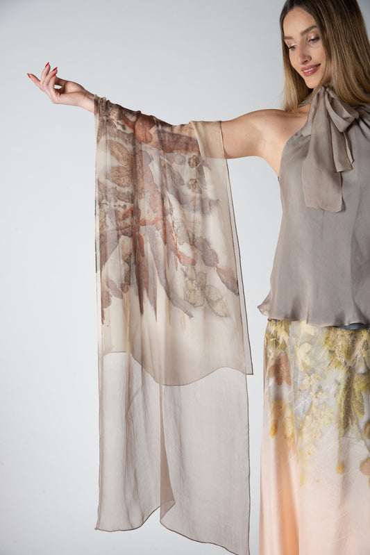 Foulard Seta Chiffon - Eco stampato